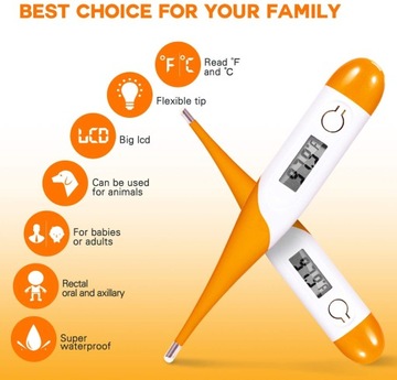 Цифровой термометр ADORIC для детей и взрослых.