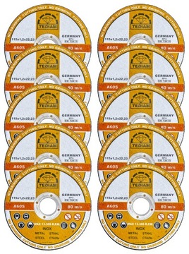 Металлические диски сталь inox 2In1 115 x 1,2 Tediam Strong 50 PCS