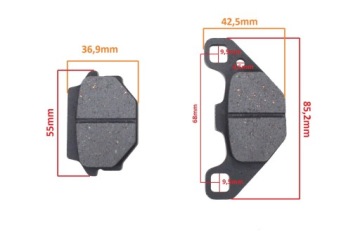 ТОРМОЗНЫЕ КОЛОДКИ KYMCO AGILITY 125 R16 ЗАДНИЕ, ТАЙВАНЬ