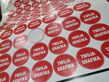 Foliowe NAKLEJKI etykiety z logo Twój nadruk 308