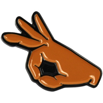 Przypinka pin pins do ubrań plecaka metalowa crocs CIRCLE GAME ZNAK MUKA