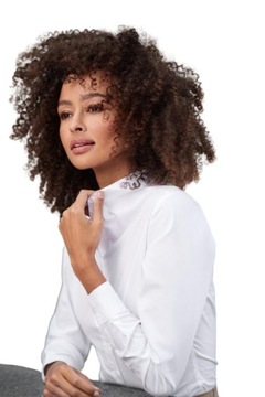 ELEGANCKA koszula damska 229 TALIOWANA biała 100% bawełny M
