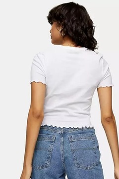 TOPSHOP DAMSKI T-SHIRT KLASYCZNY GŁADKI 34 1DUS