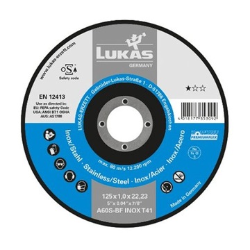 Tarcza do cięcia Inox 125 x 1 mm BARDZO MOCNA HIT