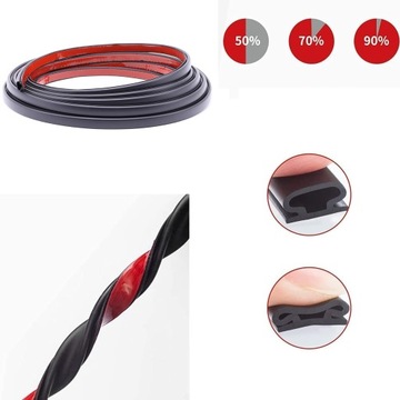 БЕСШУМНАЯ ПРОТИВОСХЕМОВАЯ ПРОКЛАДКА 10м ДЛЯ ВХОДНЫХ ДВЕРЕЙ, САМОКЛЕЯЩАЯСЯ