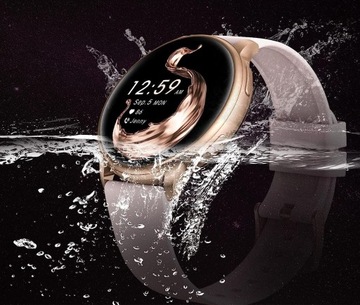 SMARTWATCH DAMSKI ZEGAREK ROZMOWY SMS CIŚNIENIE PULS SPORT MENU PL ZŁOTY