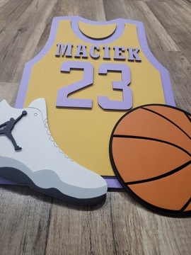 Деревянный светодиодный ночник для баскетболиста