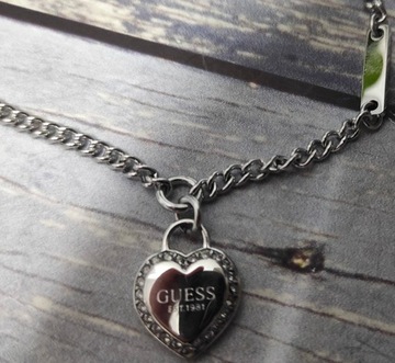 SREBRNA BRANSOLETKA GUESS FINE HEART SERCE JUBB014