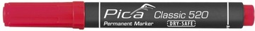 PICA 520/40 Pisak Marker Permanentny CZERWONY 1-4m