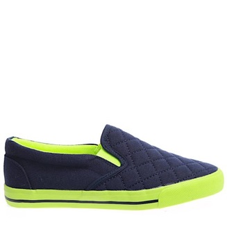 Wsuwane granatowe tenisówki trampki slip on buty damskie 15674 38