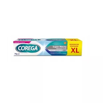 COREGA SUPER MOCNY KREM MOCUJĄCY DO PROTEZ ZĘBOWYCH NATURALNY SMAK 70G