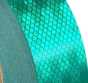 СВЕТООТРАЖАЮЩАЯ ЛЕНТА САМОКЛЕЙКАЯ ФОЛЬГА ЗЕЛЕНАЯ ПРИЗМАТИЧЕСКАЯ НАКЛЕЙКА 5 СМ