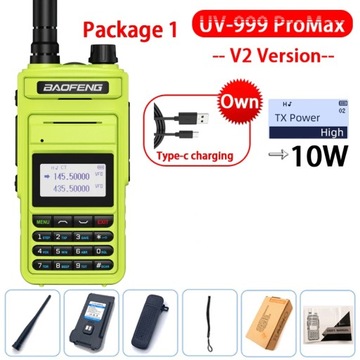 2022 Baofeng UV-999 ProMax 10W daleki zasięg