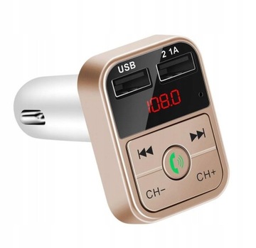 Transmiter Bluetooth FM Ładowarka 2xUSB WOLTOMIERZ