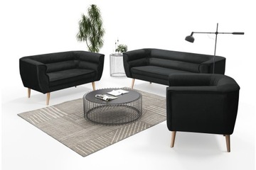 Zestaw sof do salonu w stylu skandynawskim 3+2+1