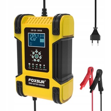 W pełni automatyczna ładowarka samochodowa Foxsur 12V 12A