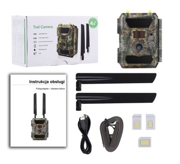 Лесная камера TRAP Охота FHD GSM 4G LTE MMS отправляет ВИДЕО Меню PL