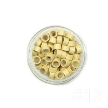 RINGI MICRORINGI Z SILIKONEM L JASNY BLOND 100 szt