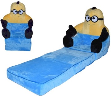 FOTEL FOTELIK PLUSZOWY ROZKŁADANY PUFA XXL GIGANT