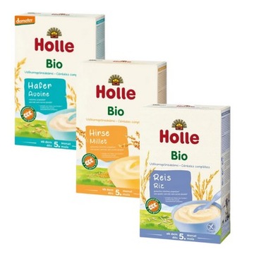 HOLLE BIO Каша цельнозерновая овсяная с витамином В