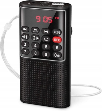 PRUNUS MINI RADIO PRZENOŚNE FM J-328 AM Z NAGRYWANIEM SD TF MP3