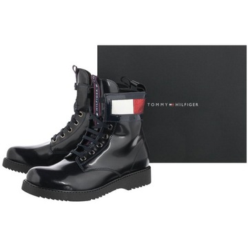Buty Tommy Hilfiger Lace-Up Boot T4A5 Granatowe