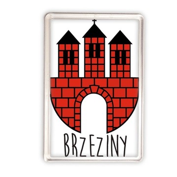 magnes akrylowy Brzeziny nadruk