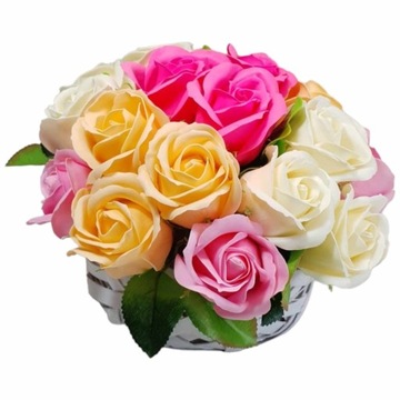 Букет из мыла цветы розы 19 шт цветочная коробка ПОДАРОК ​​ПОДАРОК ​​НА РАЗНЫЕ СЛУЧАИ