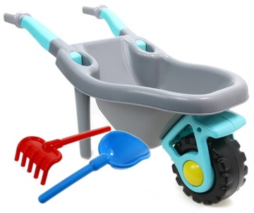 HEMAR POLSKA MAJKA тачка детская 74см + БЕСПЛАТНАЯ лопаточка Грабли для песка