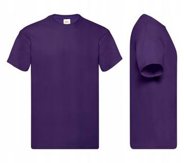 T-shirt męski okrągły dekolt Fruit of the Loom ORIGINAL rozmiar XL fiolet