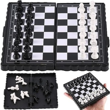 MINI SKŁADANE SZACHY MAGNETYCZNE PIONKI DO GRY