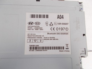 DISPLEJ RÁDIO NAVI NAVIGACE KIA NIRO 96550-G5041 HYBRIDNÍ
