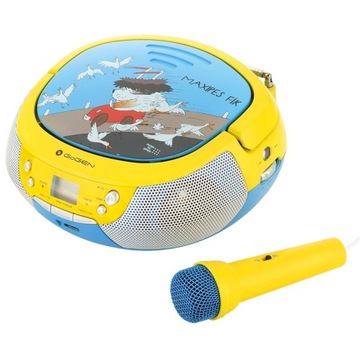БУМБОКС РАДИО ДЛЯ ДЕТЕЙ КАРАОКЕ МИКРОФОН CD USB