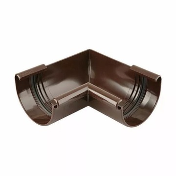 Łuk wewnętrzny narożnik rynny 125mm brązowy Marley