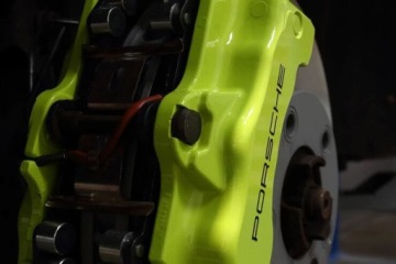 НАКЛЕЙКА НА ЗАДНИЙ ТОРМОЗНОЙ СУППОРТ PORSCHE Hi-TEMP 8 ЛЕТ