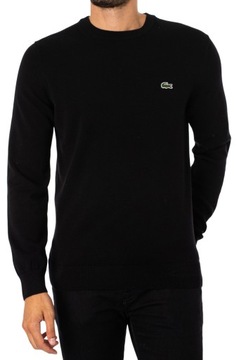 Bawełaniany Sweter Męski LACOSTE LOGO KNIT | ROZMIAR FR:6 | US: XL