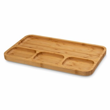 TALERZ BAMBUSOWY PATERA NA PRZEKĄSKI SERY 33 cm