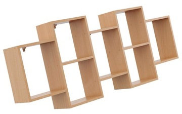 PÓŁKA SKANDYNAWSKA NA KSIĄŻKI NOWOCZESNA WISZĄCA PODWIESZANA REGAŁ MODUŁOWY