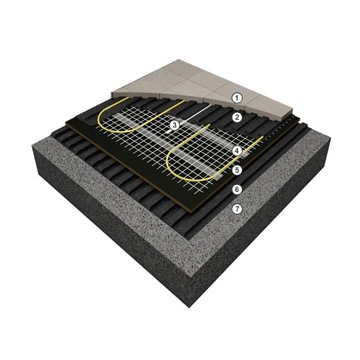 Установите нагревательную коврику воздуха под магистратурой плитки Wi-Fi MA-160W/M² 4,5 м²