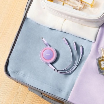 Кабель BASEUS Тип C — Micro/Lighting/Тип C 3 в 1 Яркое зеркало 2 Подача питания