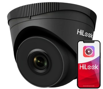 Kamera IP 5Mpx Kopułkowa Czarna IPCAM-T5 HiLook Aplikacja Detekcja PoE