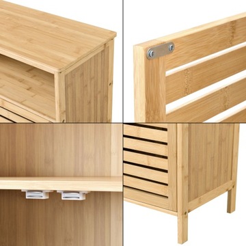 БАМБУКОВАЯ ПОЛКА ДЛЯ ВАННОЙ БАМБУКОВЫЙ ШКАФ КОМОД С ПОЛКАМИ