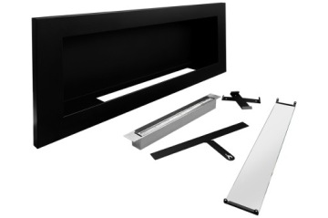 ПОДВЕСНОЙ БИОКАМИН 900x400 SLIM ЧЕРНЫЙ СО СТЕКЛОМ