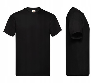 Koszulka męska T-shirt okrągły dekolt Fruit of the Loom ORIGINAL czarny M
