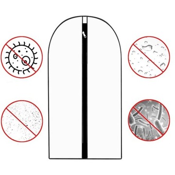 POKROWIEC NA WIESZAK NA UBRANIA 60x120 3 szt POKROWCE GARNITUR OCHRONNE
