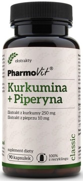 PHARMOVIT KURKUMINA + PIPERYNA 90k KURKUMA PIEPRZ