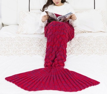 ТЕПЛОЕ ОДЕЯЛО ХВОСТ РУСАЛОЧКИ ЧЕШУЯ ТОЛСТЫЙ СПАЛЬНЫЙ МЕШОК ПОДАРОК