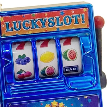 Банк игровых автоматов Lucky с поворотной катушкой, компактный слот для фруктового автомата, синий