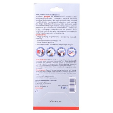 Pułapka feromonowa na mole odzieżowe BROS