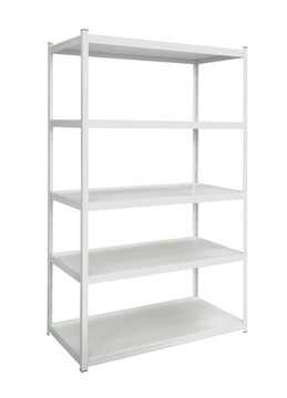 Regał metalowy PIKA biały 5 półki 200x100x30